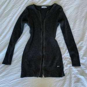 CALVIN KLEIN (EUC)✨KNIT ZIPPERED SWEATER